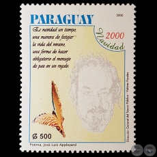 Poema de JOSÉ LUIS APPLEYARD - SELLOS POSTALES DEL PARAGUAY AÑO 2.000